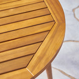 Outdoor 3 Piece Wood  and Wicker Bistro Set - NH772503