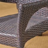 Outdoor 7 Piece Wicker Dining Set, Multibrown - NH827403