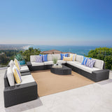 Outdoor Wicker Sectional Set w/ Cushions - NH205003