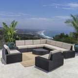 Outdoor Wicker Sectional Set w/ Cushions - NH205003