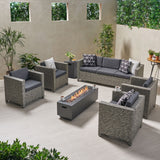 7-Seater Outdoor Fire Pit Sofa Set - NH129903