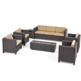 7-Seater Outdoor Fire Pit Sofa Set - NH129903