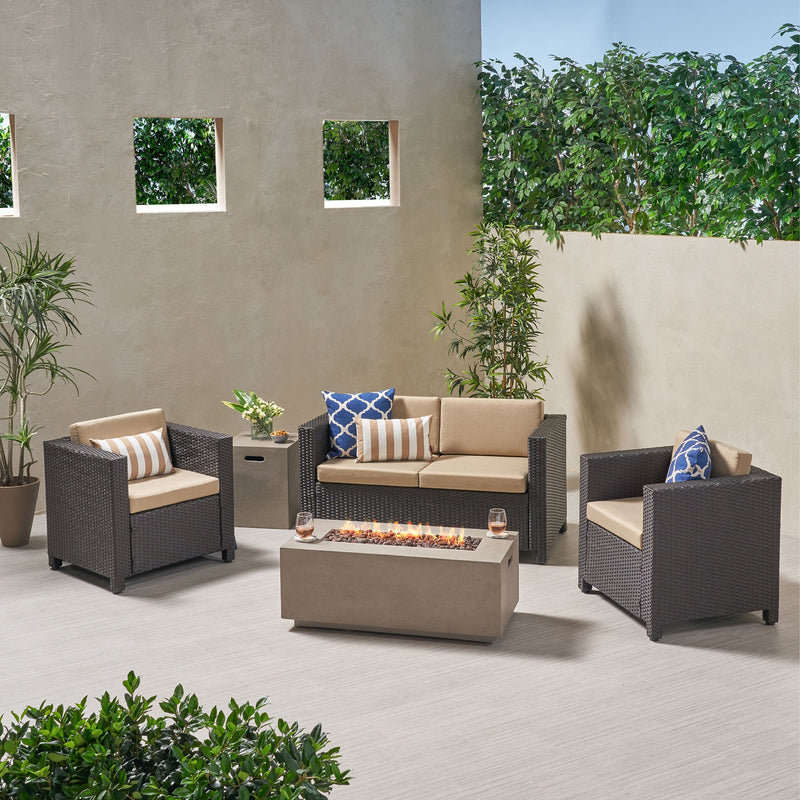 4-Seater Outdoor Fire Pit Sofa Set - NH719903