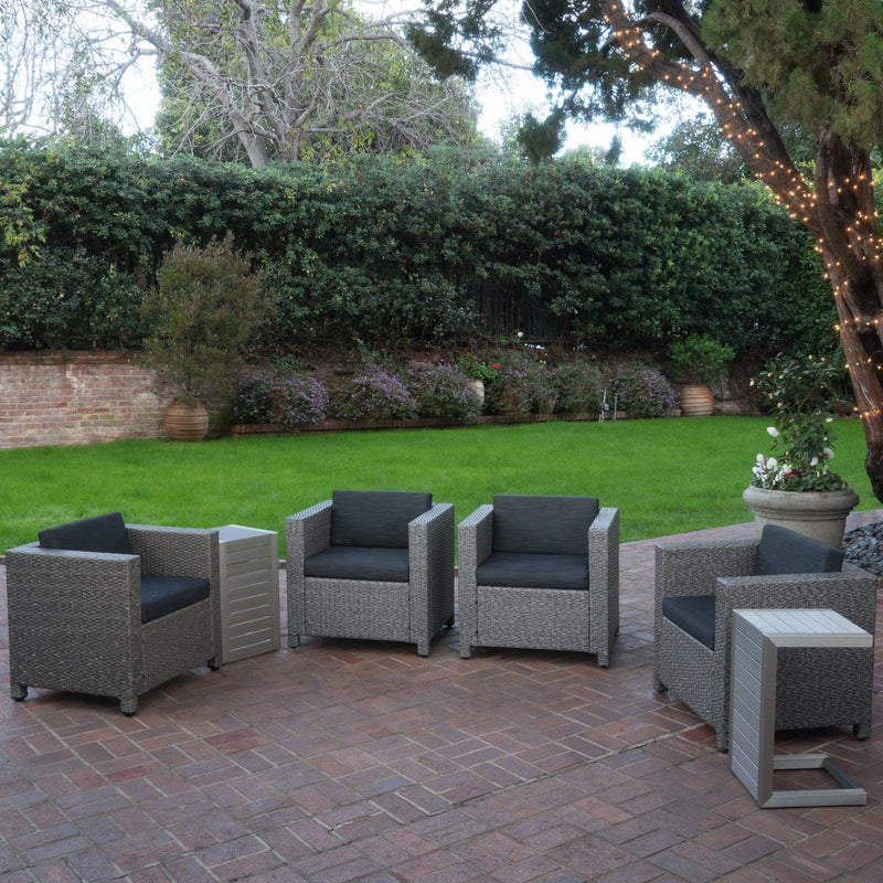 4-Seater Outdoor Chat Set with Side Tables - NH254003