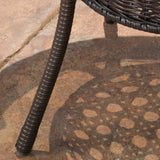 Multi Brown PE 27-inch Glass Table - NH125692