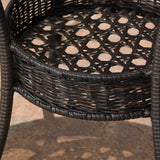 Multi Brown PE 27-inch Glass Table - NH125692