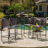 Multi-brown Wicker Counter Stool (Set of 4) - NH002892