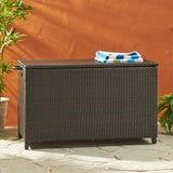 Brown Wicker Storage Bin - NH714832