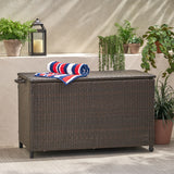 Brown Wicker Storage Bin - NH714832