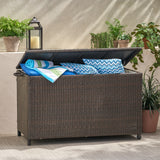 Brown Wicker Storage Bin - NH714832