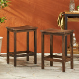 Brown Mahogany 24-Inch Counter Stools (Set of 2) - NH902592