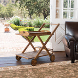 Natural Stained Acacia Wood Indoor Bar Cart - NH274892