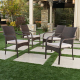 Brown Wicker Stacking Chairs (Set of 4) - NH554992