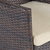 Outdoor 3pc Multibrown Wicker Bistro Set - NH058592