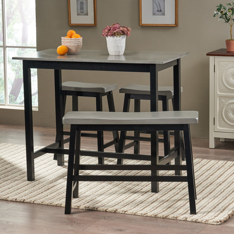 Farmhouse 4 Seater Bar Dining Set - NH187013