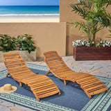 Outdoor Wood Folding & Portable Chaise Lounge - NH025732