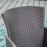 Outdoor 7 Piece Wicker Dining Set, Grey - NH325403