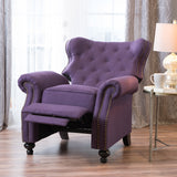Tufted Back Studded Accent Recliner Armchair - NH756003
