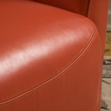 Bonded Leather Wingback Swivel Club Chair - NH504892