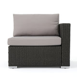 Outdoor 4 Seater V Shaped Storage Sectional Sofa Set with Ottomans - NH169903