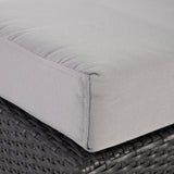 Outdoor 5 Seater L Shaped Wicker Sofa and Ottoman Set - NH759903