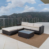 7pc Outdoor Wicker Sectional w/ Cushions - NH605003