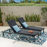 Modern Outdoor Adjustable Chaise Lounge with Cushion - NH032013