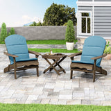 Outdoor 2 Seater Acacia Wood Chat Set with Water Resistant Cushions - NH010313