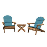 Outdoor 2 Seater Acacia Wood Chat Set with Water Resistant Cushions - NH010313
