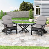 Outdoor 2 Seater Acacia Wood Chat Set with Water Resistant Cushions - NH010313