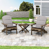 Outdoor 2 Seater Acacia Wood Chat Set with Water Resistant Cushions - NH010313