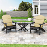 Outdoor 2 Seater Acacia Wood Chat Set with Water Resistant Cushions - NH010313