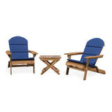 Outdoor 2 Seater Acacia Wood Chat Set with Water Resistant Cushions - NH010313