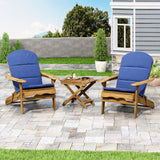 Outdoor 2 Seater Acacia Wood Chat Set with Water Resistant Cushions - NH010313