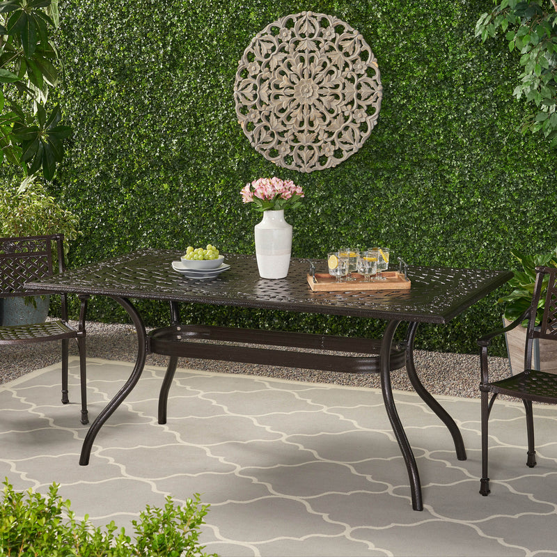 Traditional Outdoor Aluminum Rectangular Dining?Table - NH523213