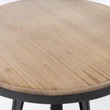 Contemporary Antique Color Firwood Swivel Bar Table - NH758892