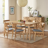Mid-Century Modern 7 Piece Dining Set with A-Frame Table - NH992313