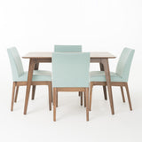 Natural Walnut Finish 50-inch Rectangular 5 Piece Dining Set - NH553992