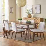 Mid-Century Modern 7 Piece Dining Set with A-Frame Table - NH833313