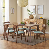 Mid-Century Modern 7 Piece Dining Set with A-Frame Table - NH043313