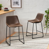 Vintage Style Brown 24-Inch Counter Stool (Set of 2) - NH114892