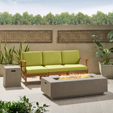 Outdoor 3 Seater Wood Fire Pit Sofa Set - NH406503