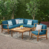 6-Seater Outdoor Wooden Sectional - NH132203