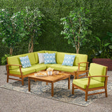 6-Seater Outdoor Wooden Sectional - NH132203