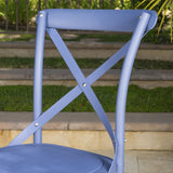 Farmhouse Outdoor X-Back Plastic Nylon Dining Chairs (Set of 2) - NH218103
