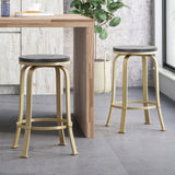 Modern Industrial Swiveling Counter Stool (Set of 2) - NH220113