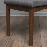 Fabric & Wood Finish Mid-Century Modern Dining Chairs (Set of 2) - NH120003