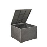 Outdoor Wicker Storage Ottoman, Gray - NH427503