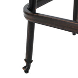 Copper Finish Cast Aluminum 30-Inch Swivel Single Bar Stool - NH280592