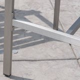 Outdoor Silver Rust-Proof Aluminum 29.50 Inch Barstools - NH752403